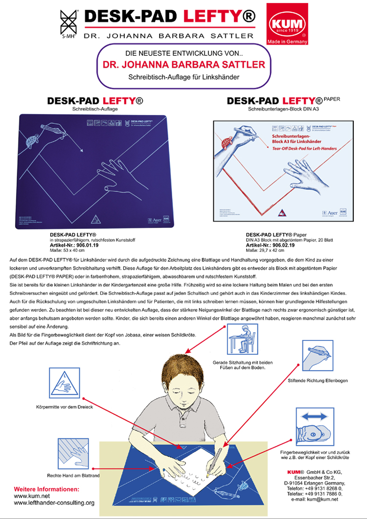 Desk-Pad Lefty Infoflyer